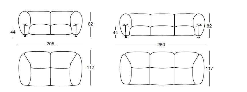 Съемный диван из ткани Zanotta ZA, ZA ARCH-00133192 - Вид №1