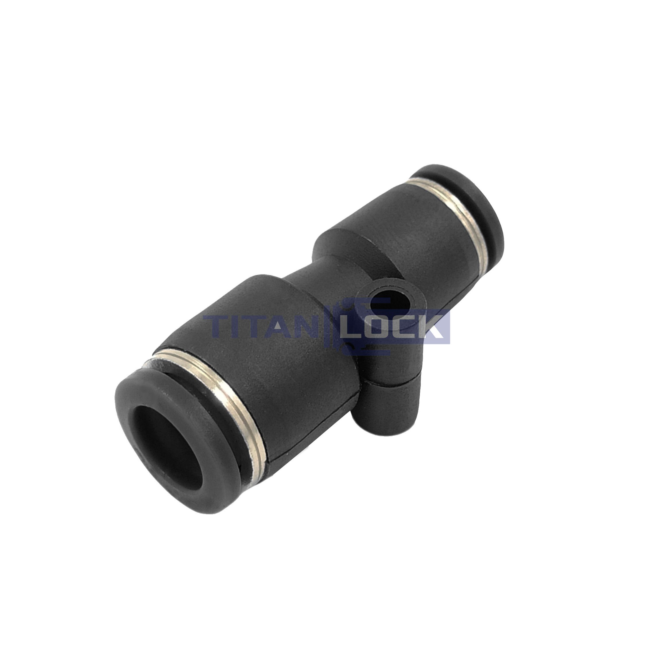 Фитинг-переходник цанговый пневматический, 12-8 мм, пластик, тип PG, TLP-PG12-8 TITAN LOCK 