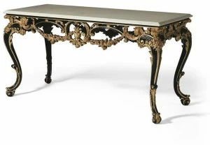 OAK Лакированная консоль с мраморной столешницей в стиле барокко Galleria