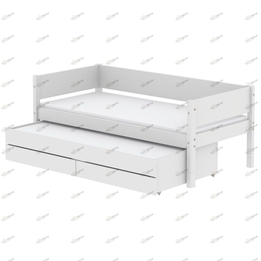 Кушетка Flexa White с дополнительным спальным местом, 190 см, белая 901075940