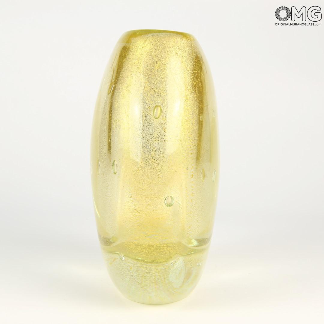2659 ORIGINALMURANOGLASS Классическая ваза - золотая коллекция - Original Murano Glass OMG 18 см  - Вид №1