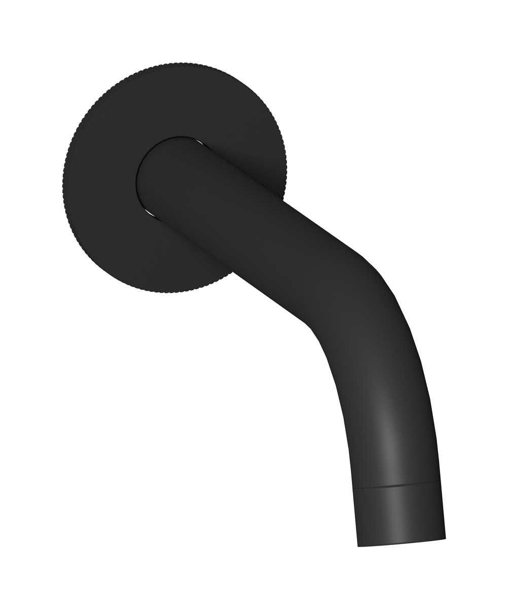 Настенный длинный излив. WE ARE IB id322np_23 Matt Black Industria