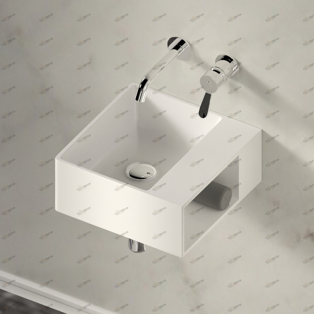 ACER09950RZEXMAR Подвесная раковина настенная квадратная Agape  белая 