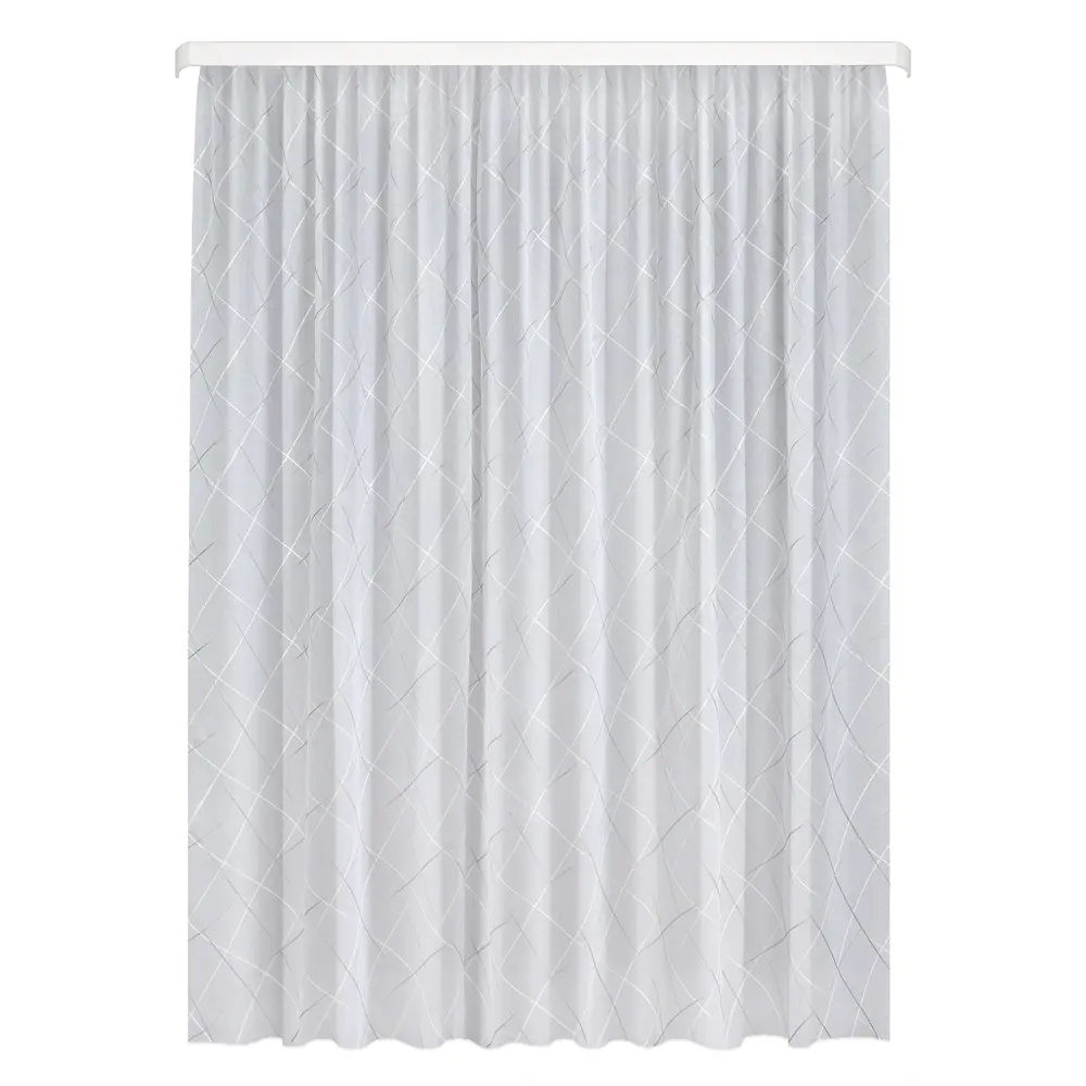 Santreyd Тюль на ленте Ромб с серым орнаментом 300x260 см 88014261 STLM-1028353 - Вид №1