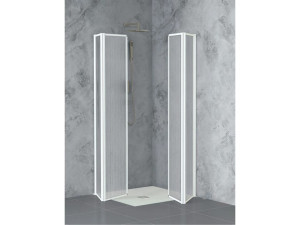 Угловая душевая кабина из акрилового стекла с раздвижной дверью