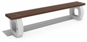 ENCHO ENCHEV - ETE Скамейка из бетона и дерева без спинки  143