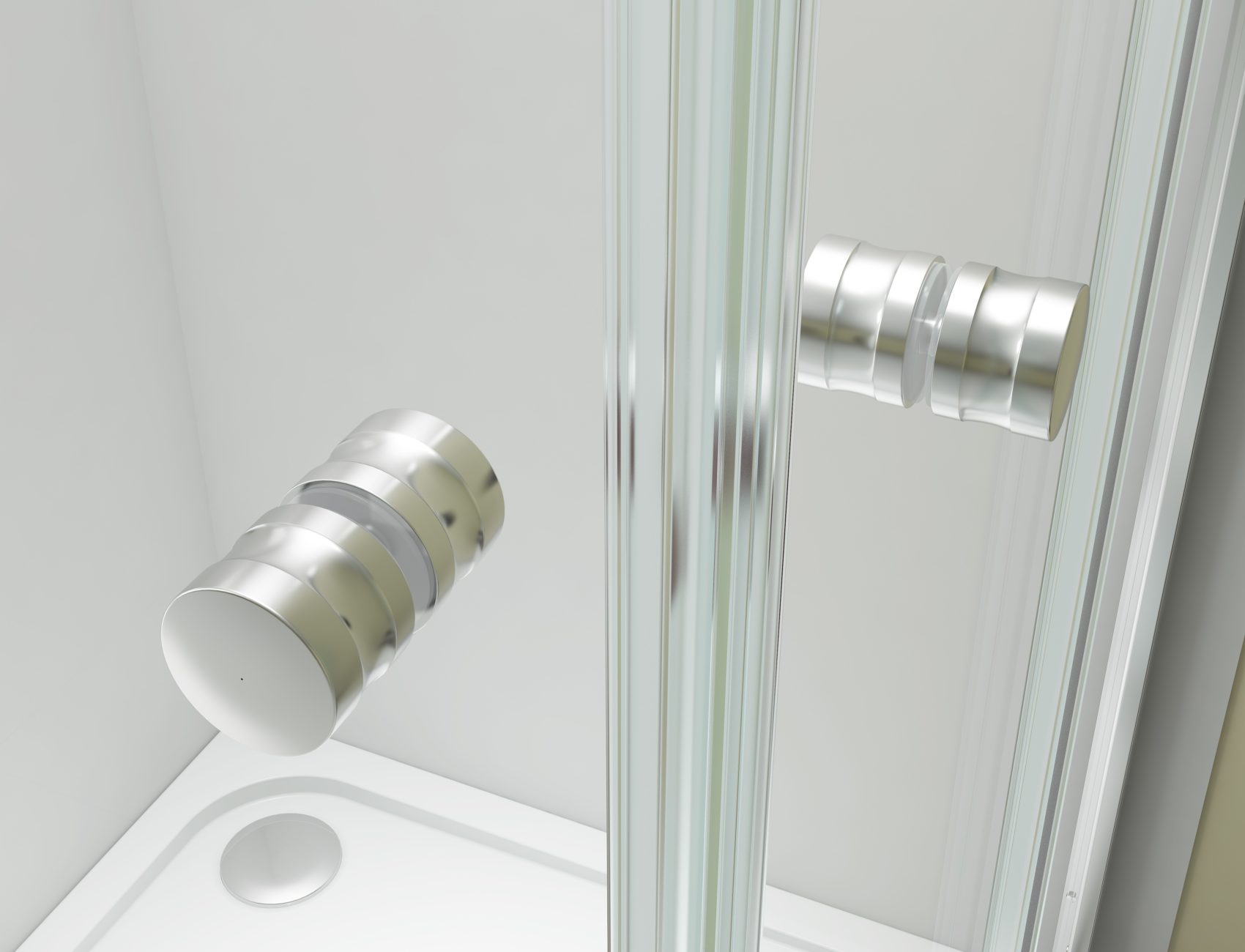 Дверь душевая для установки с боковой панелью A1206D0 Merlyn Ionic Хромированный  - Вид №2