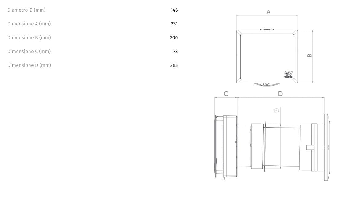 Рекуператор тепла Vortice VORT MONO ARCH-00142565 - Вид №4
