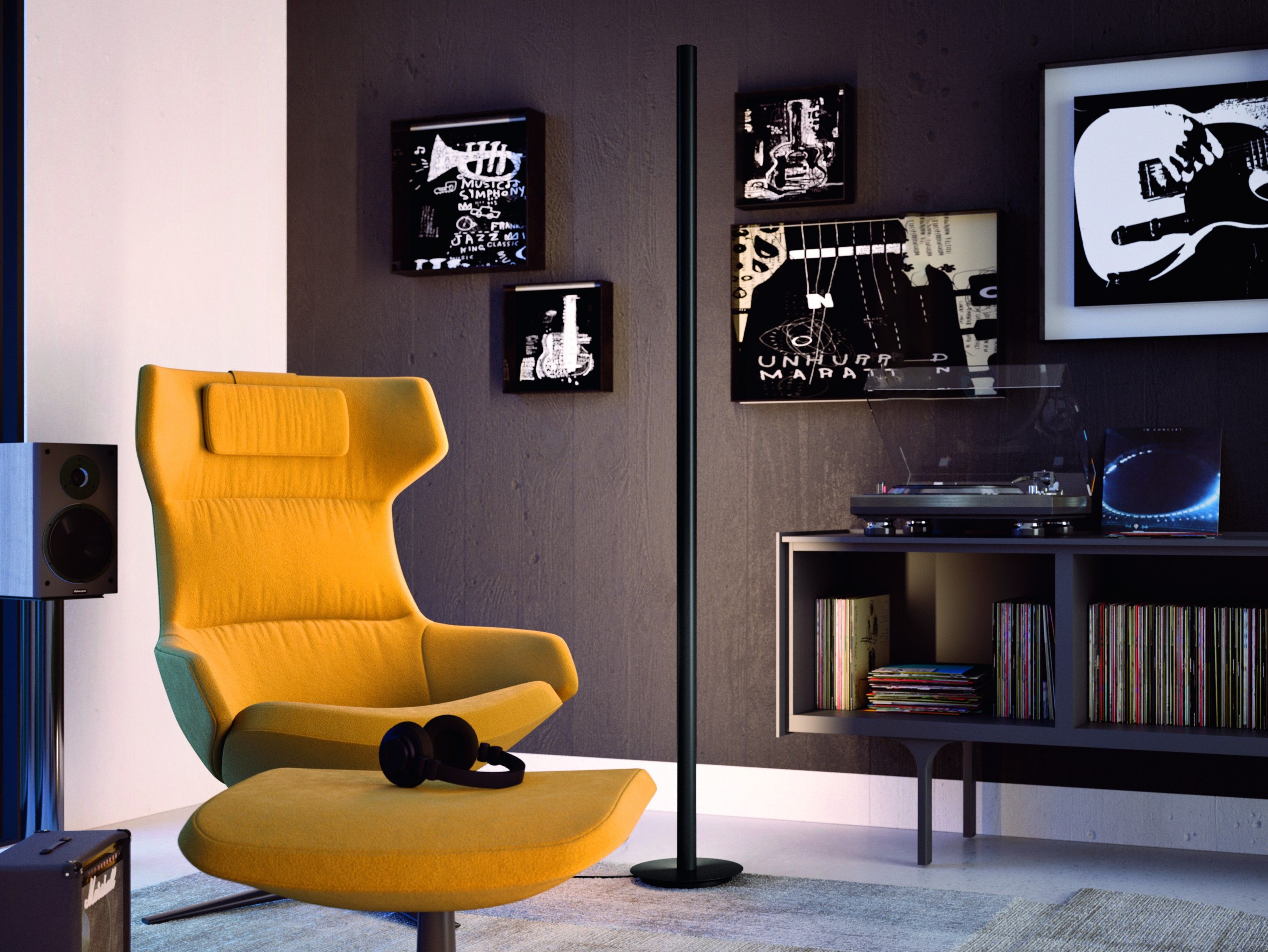 Алюминиевый светодиодный торшер Linea Light Group Halfpipe ARCH-00029099