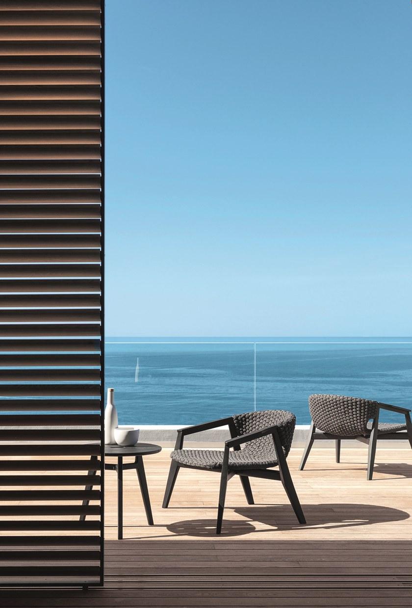 Ethimo Садовое кресло из синтетической ткани с подлокотниками Knit Knitpo01 - Вид №5