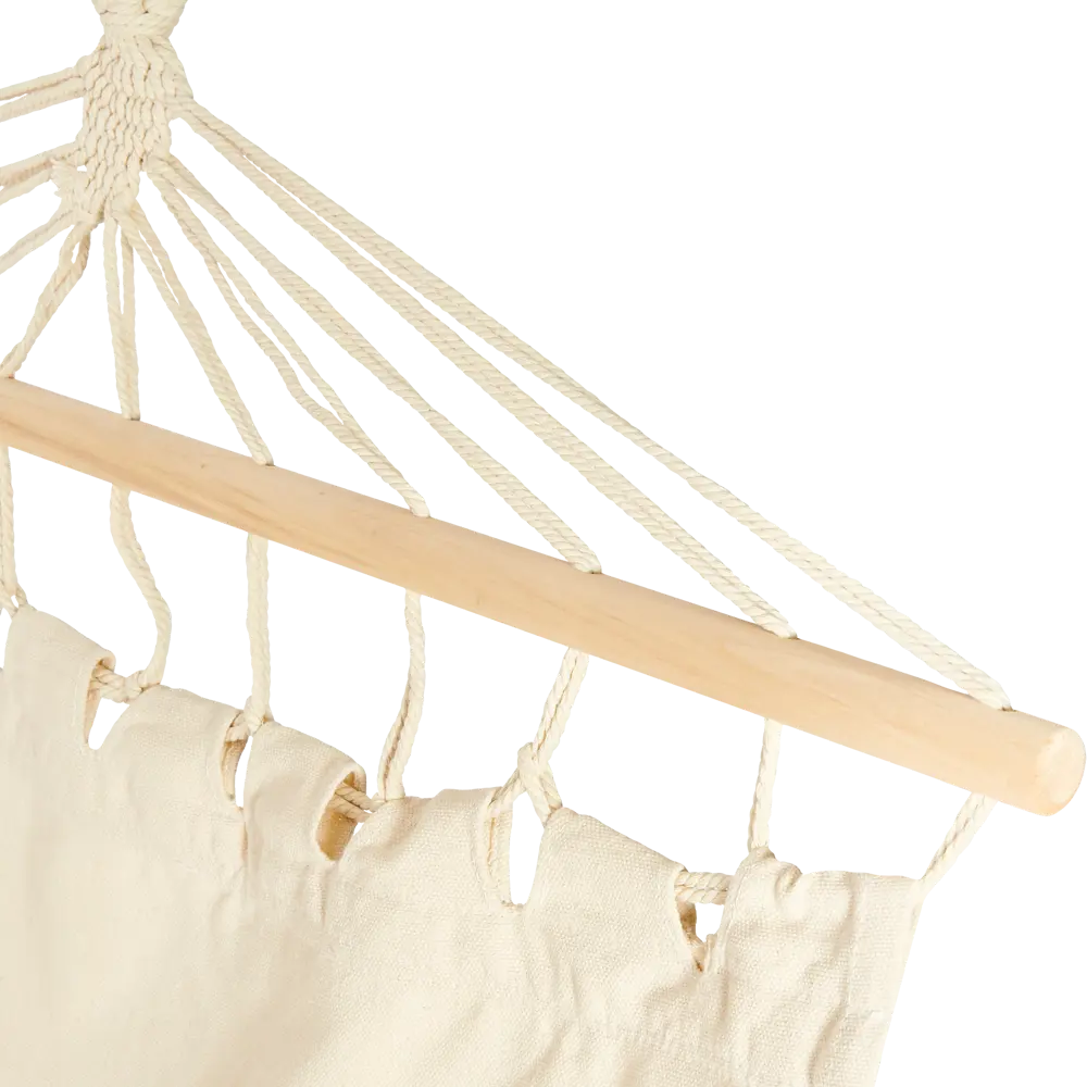Гамак садовый 100x200 см, поликоттон/дерево, цвет бежевый Santreyd STLM-2117001 - Вид №1