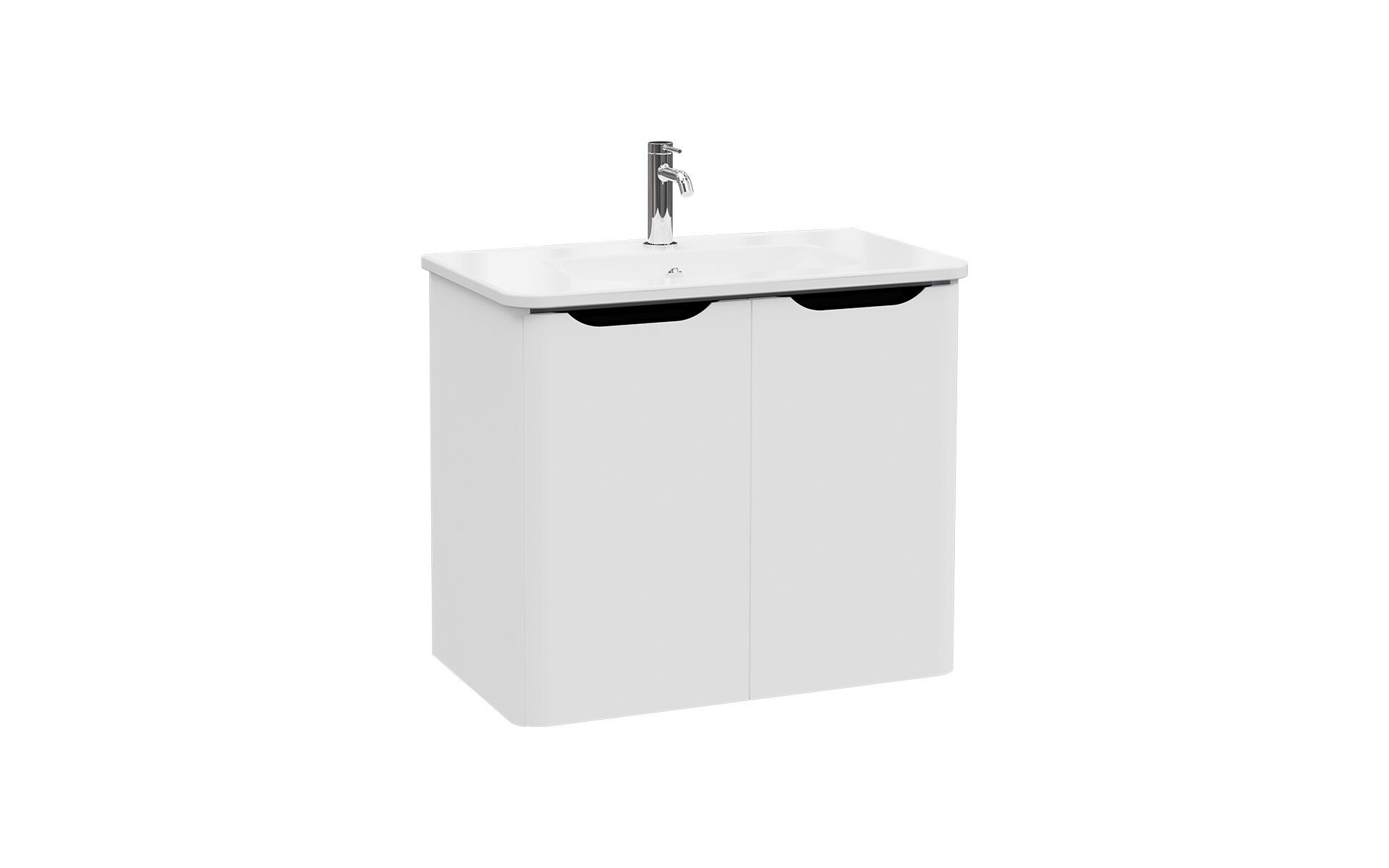Подвесной шкаф для умывальника со встроенной раковиной VitrA Bathrooms Integra Round ARCH-00065020 - Вид №6