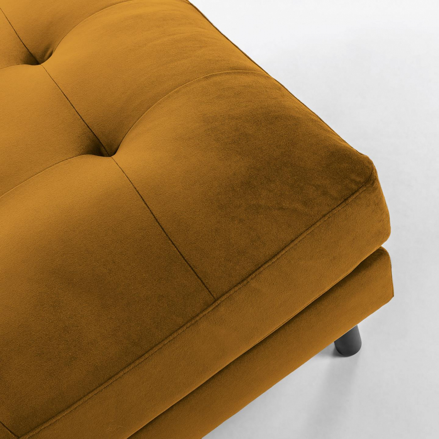 070115 Пуф темно-желтый бархат La Forma Bogart - Вид №1