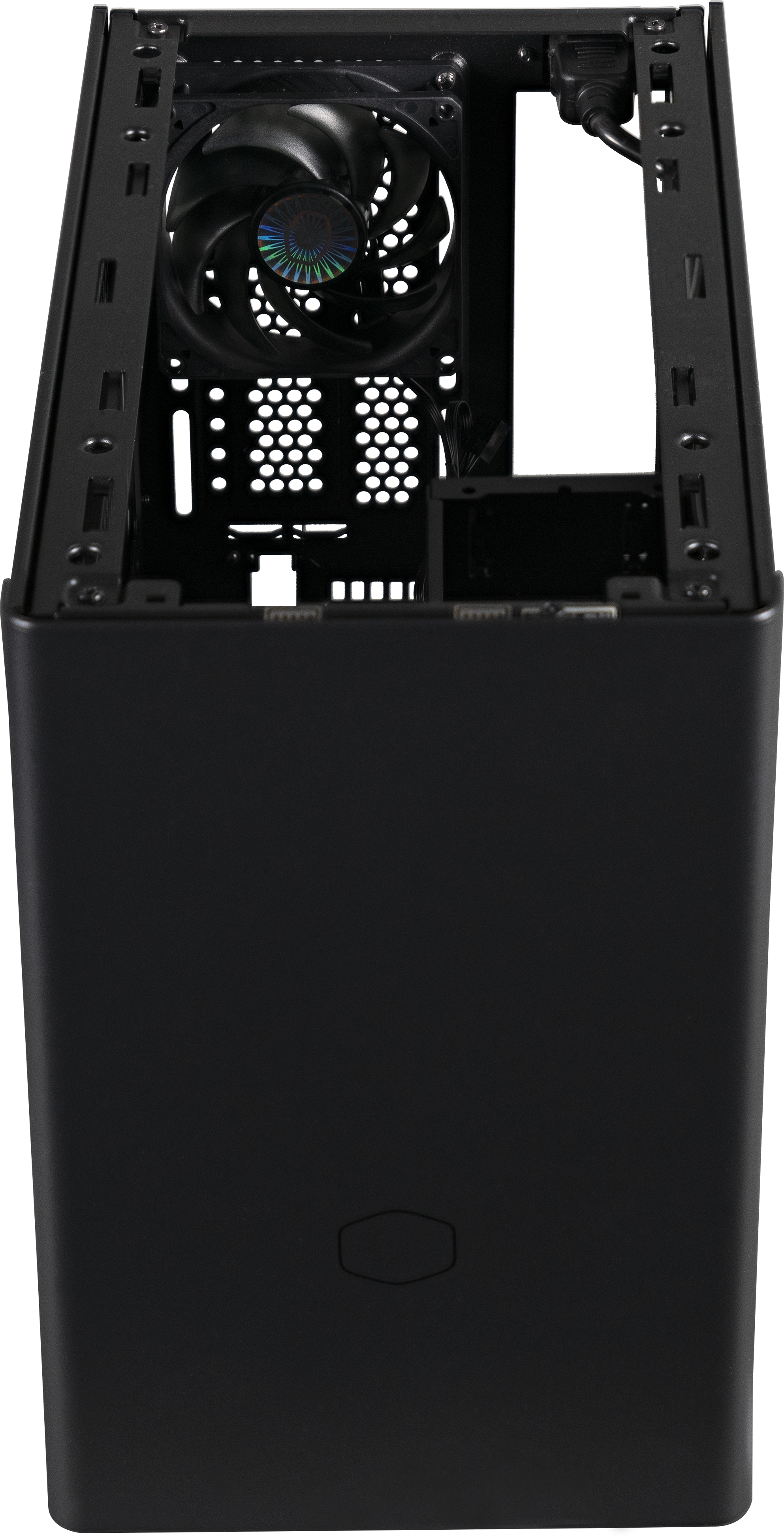 MCB-NR200-KNNN-S00 masterbox nr200, usb3.0x2, 1x92 fan, 1x120 fan, black, steel panel, w/o psu, mitx Cooler Master Cooler Master MasterBox Santreyd  - Вид №9