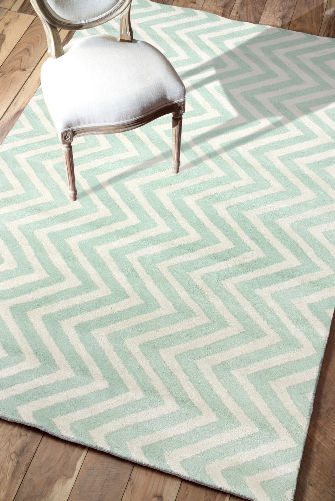 Ковер Zig Zag светло-голубой 2 2,8 м DOLLY CAPRETS ДИЗАЙНЕРСКИЕ, ЗИГ ЗАГ 015222 Белый;голубой  - Вид №1