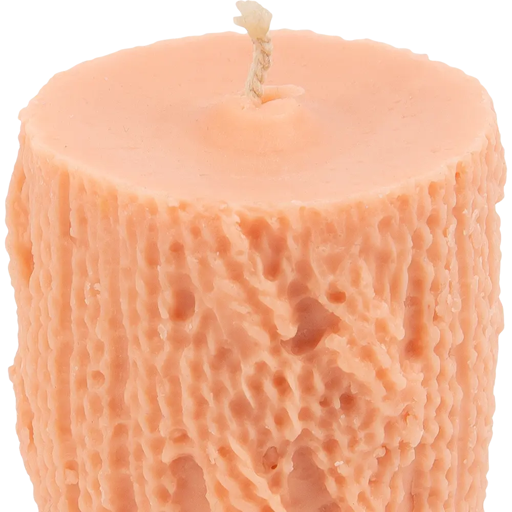 Свеча формовая Столбик с узором розовая 7.2 см Santreyd STLM-2013883 - Вид №1