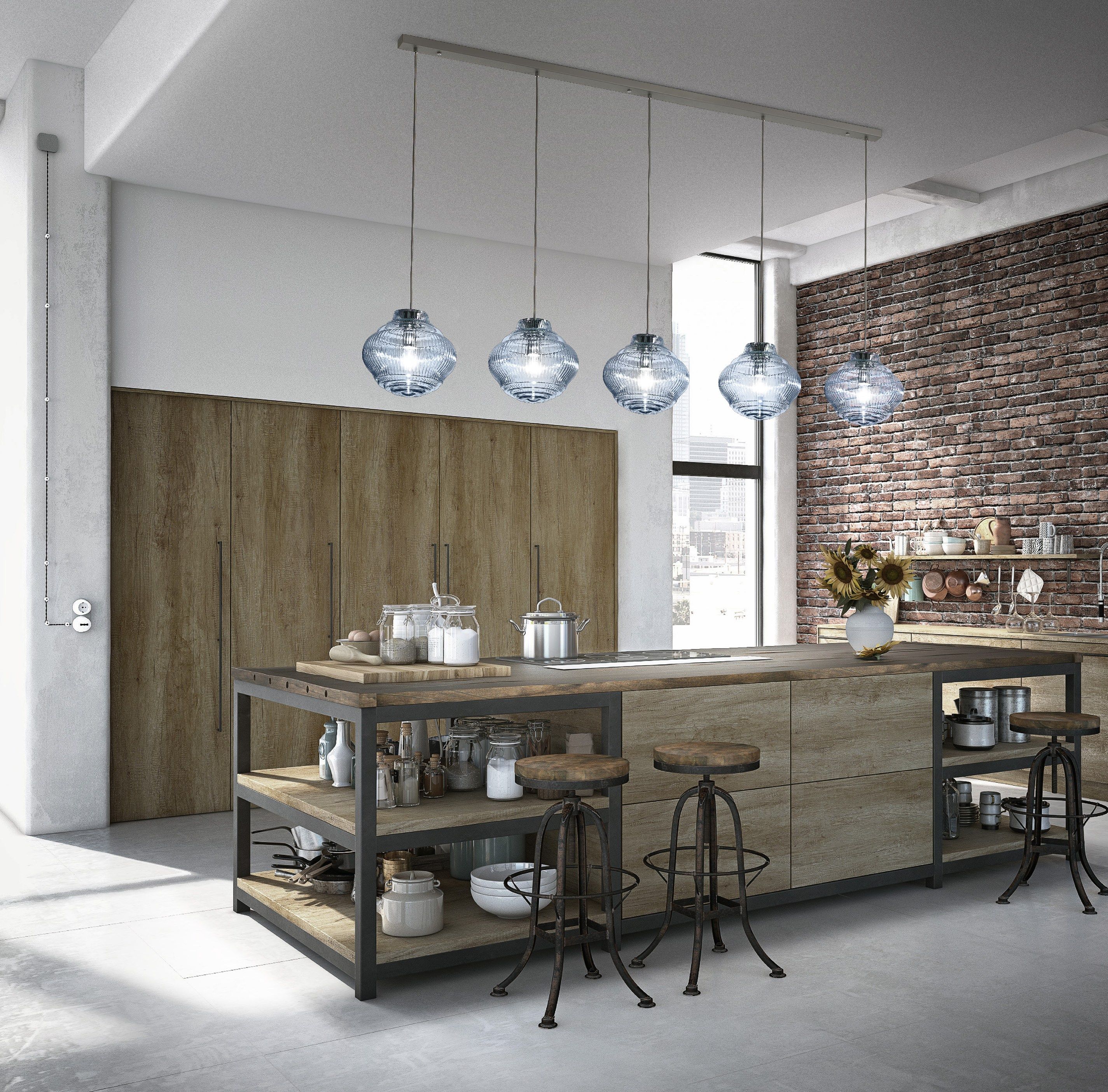 Подвесной светильник ручной работы из дутого стекла Zafferano Бонни и Клайд ARCH-00053755 - Вид №6