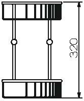 10860I Душевая полка подвесная цвет хром LANGBERGER Accessories - Вид №2