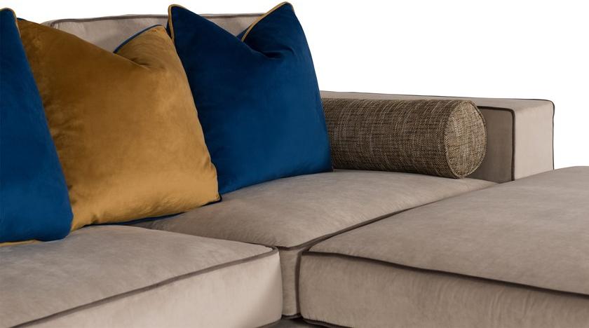 Stylish Club Бархатный диван с шезлонгом Fortune Scf.f07 - Вид №3