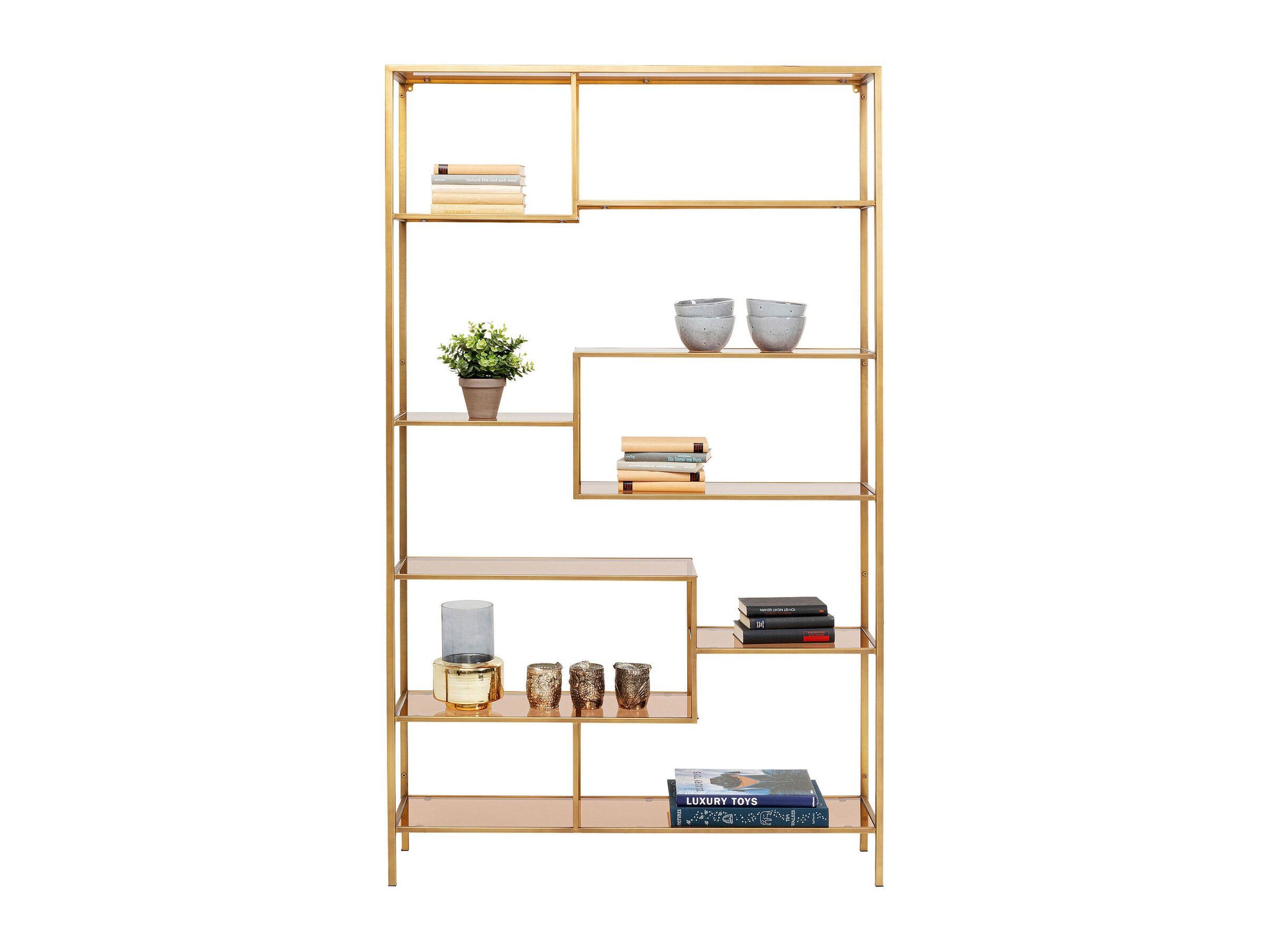 Книжный шкаф из стали и стекла KARE Design LOFT GOLD ARCH-00133220 - Вид №1