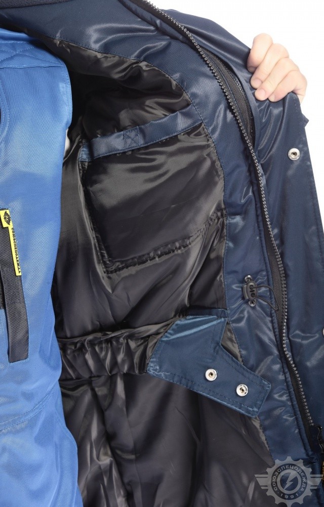 64875 Костюм "Вихрь" зимний василек-синий с СВП  Зимняя спецодежда  размер 60-62/182-188  - Вид №12