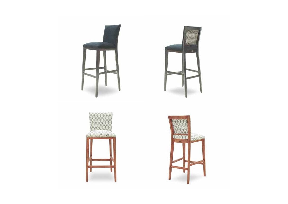 Высокий бархатный табурет с подставкой для ног со спинкой CREARTE COLLECTIONS Luxor Essence ARCH-00143928 - Вид №12