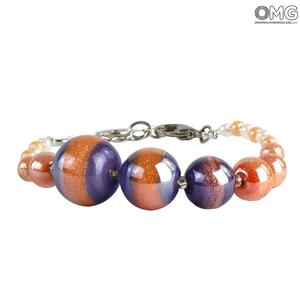 4458 ORIGINALMURANOGLASS Браслет Беззаботность - Коллекция Antica Murrina - муранское стекло Original Murano Glass OMG 21 см