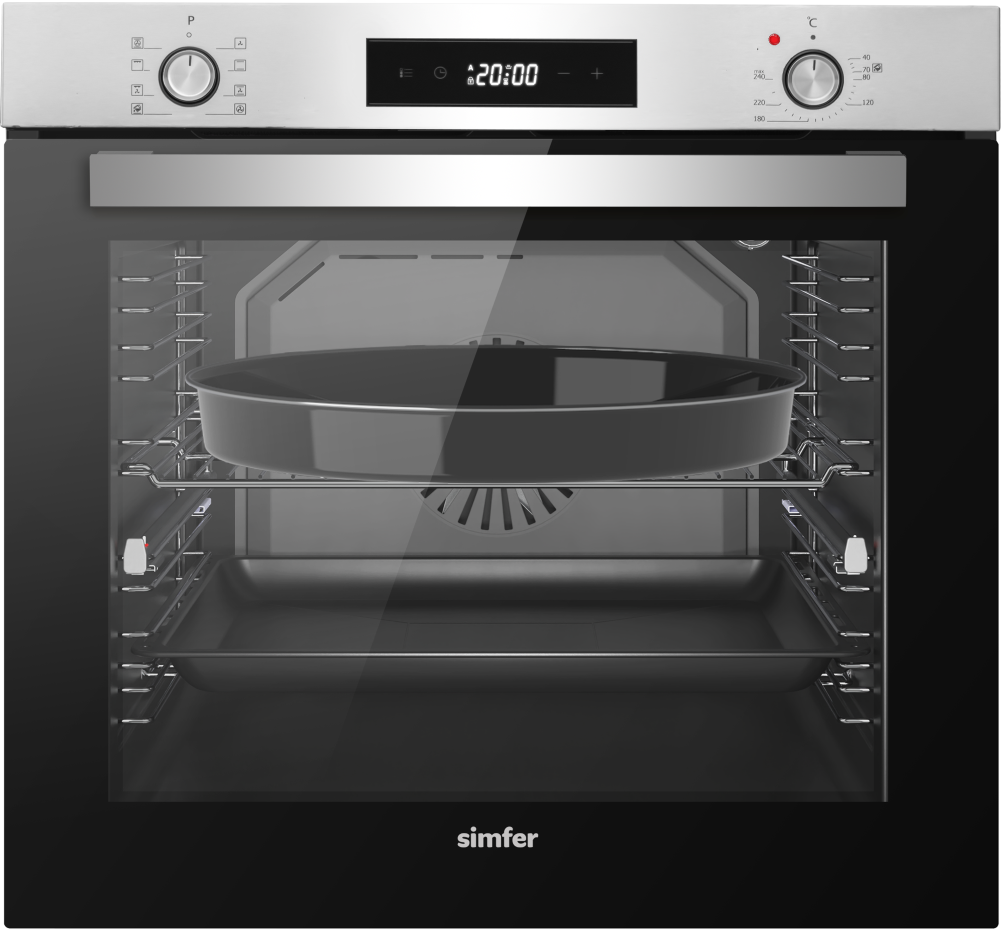 9125094 Электрический духовой шкаф Simfer B6EM69070 серебристый STDN-0141741