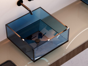 Стеклянная квадратная столешница