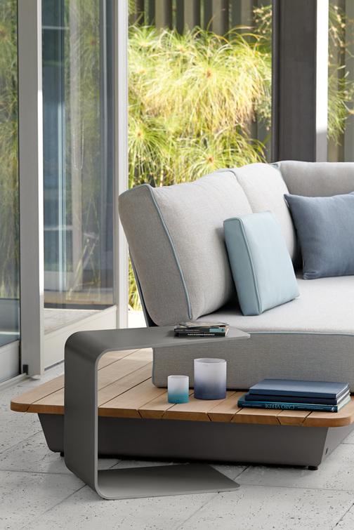 MNST381 Concept 5 белый столешница из дерева iroko Manutti Air - Вид №2