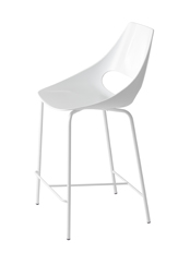 Echo 332B Барный стул со стальным каркасом на 4 ножках и корпусом из технополимера. Версия сиденья высотой 65 см. Et al. Echo