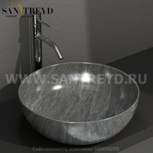 B6T45SG Накладная раковина на столешницу  круглая Ceramica Globo T-EDGE