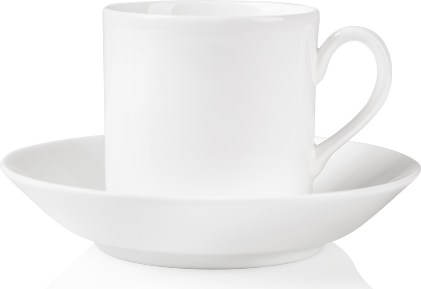 84233 Dibbern Чашка для эспрессо с блюдцем Dibbern "Белый декор" 100мл Фарфор костяной 