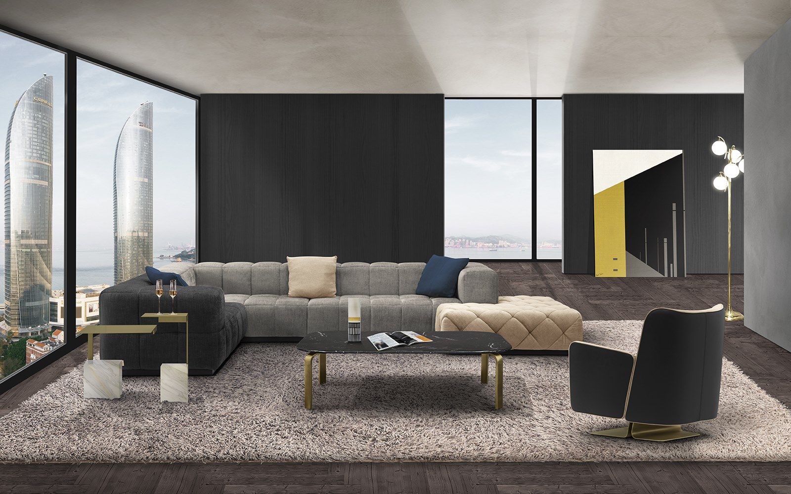 Квадратный металлический журнальный столик Formitalia TAG ARCH-00039257 - Вид №7