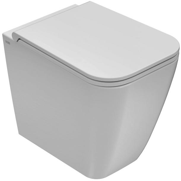 St004/002/001-ss002 Приставной унитаз напольный Белый Ceramica Globo STONE Италия - Вид №2