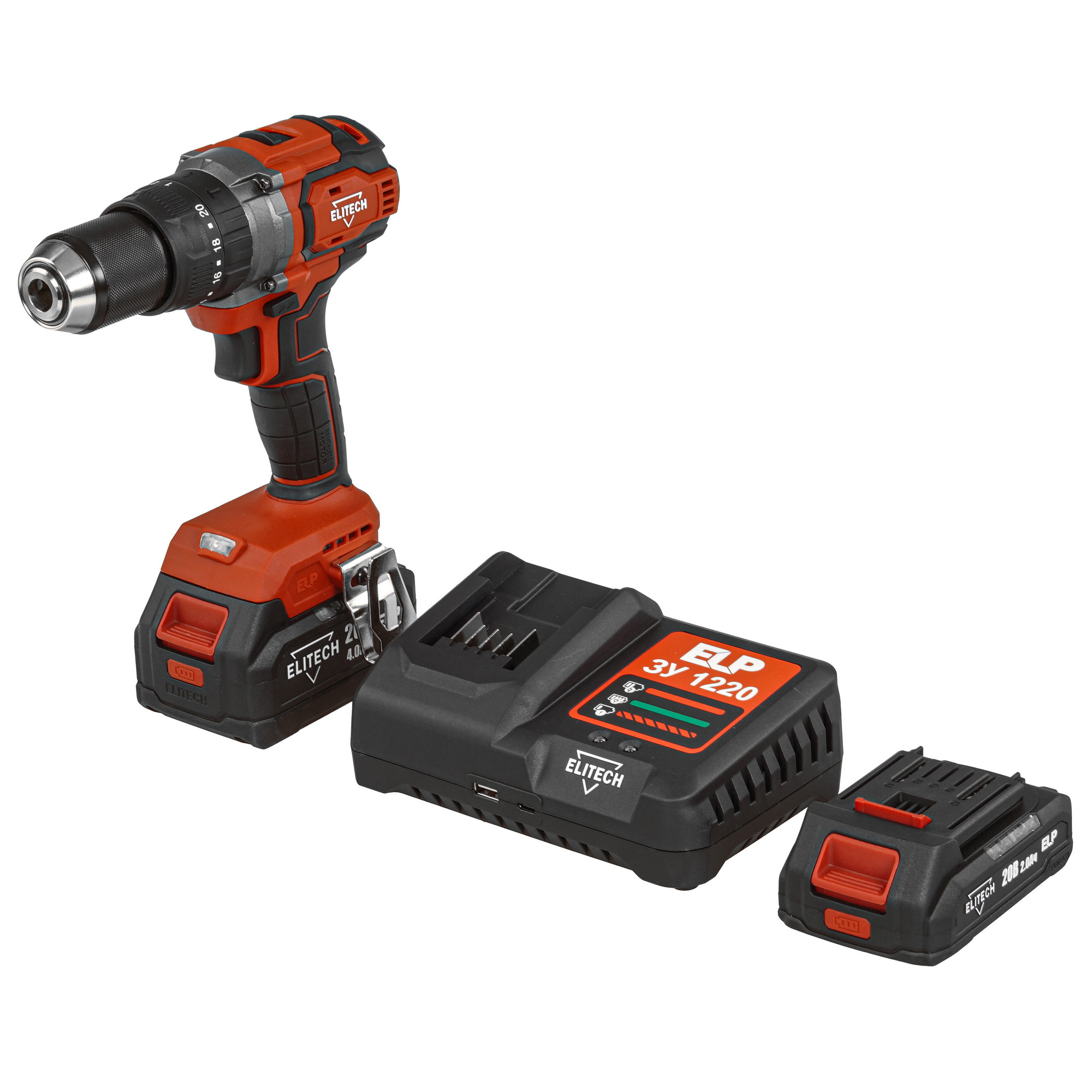 Дрель-шуруповерт Elitech ДА 20УБЛ2 9205806 STDN-0059574 - Вид №1