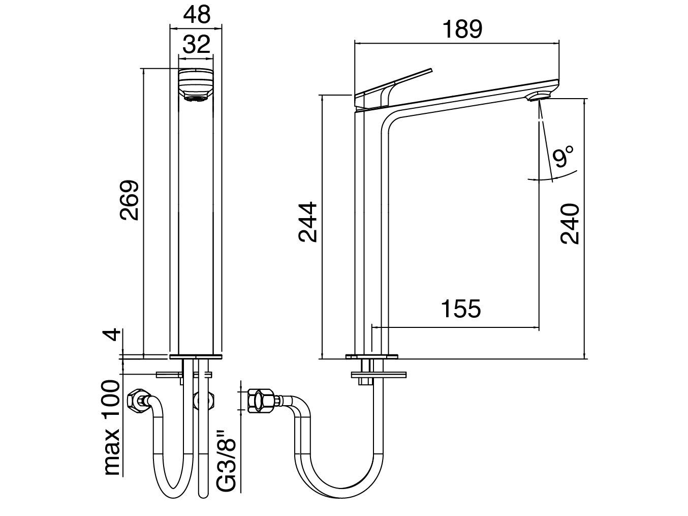 Смеситель для раковины с высоким верхом Zazzeri Surf ARCH-00115037 - Вид №2