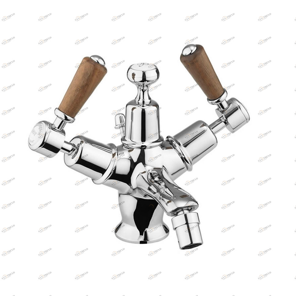 Смеситель для биде на 1 отверстие с донным клапаном [KE13 WAL]  Burlington T15-QT, T4 WAL 