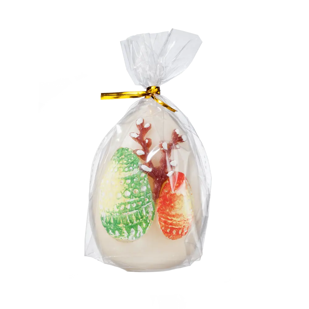 Свеча Яйцо пасхальное с аппликацией верба цвет в ассортименте 9 см Santreyd STLM-2118439 - Вид №2