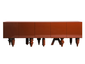 Шкаф из лакированного МДФ с распашными дверями