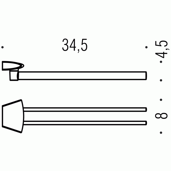 B2813 Полотенцедержатель двойной поворотный COLOMBO LAND Colombo Design - Вид №2
