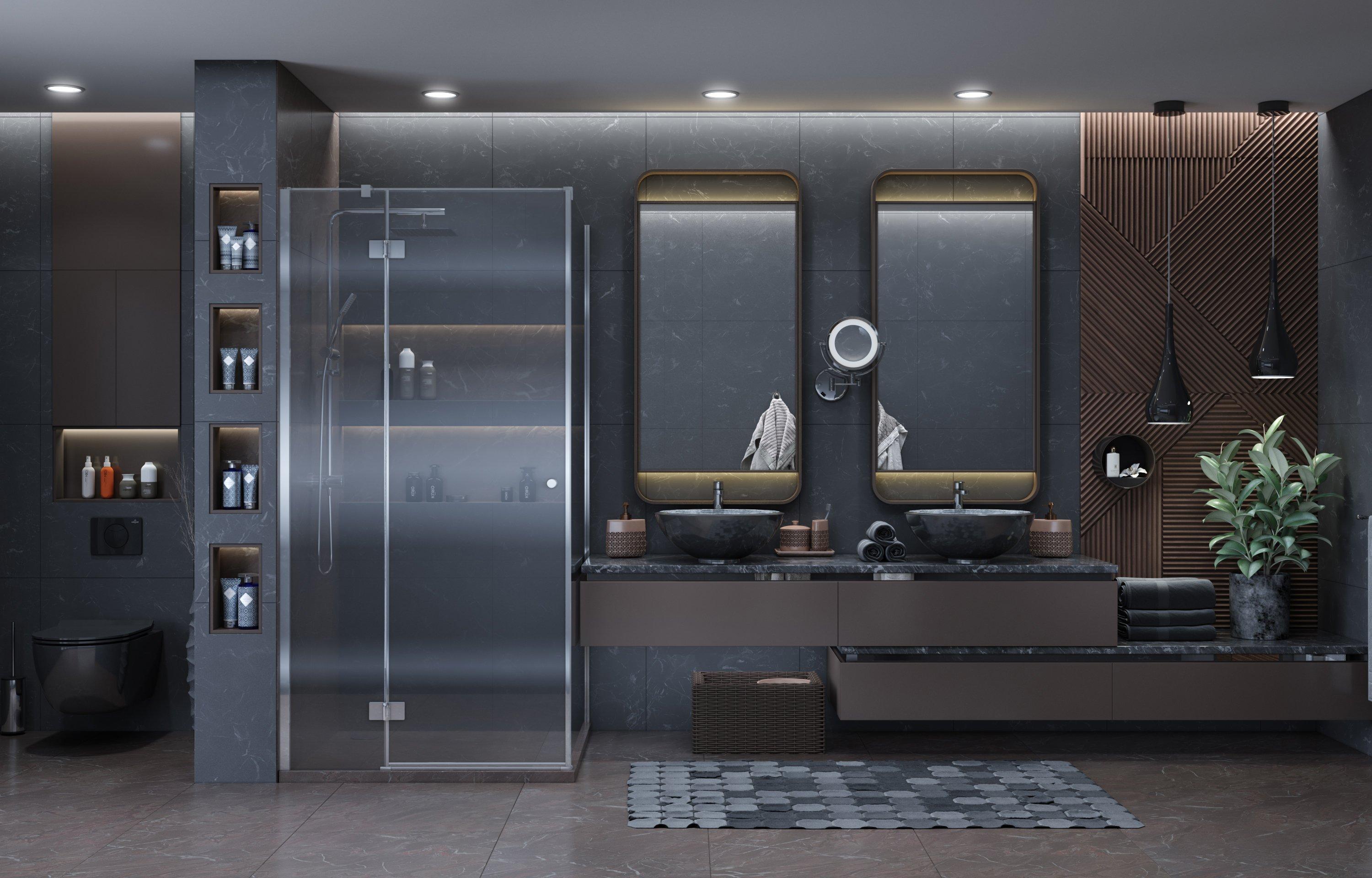 Душевое ограждение Ambassador Diamond 12011103L (1000x1000x2000), 1 место - Вид №2