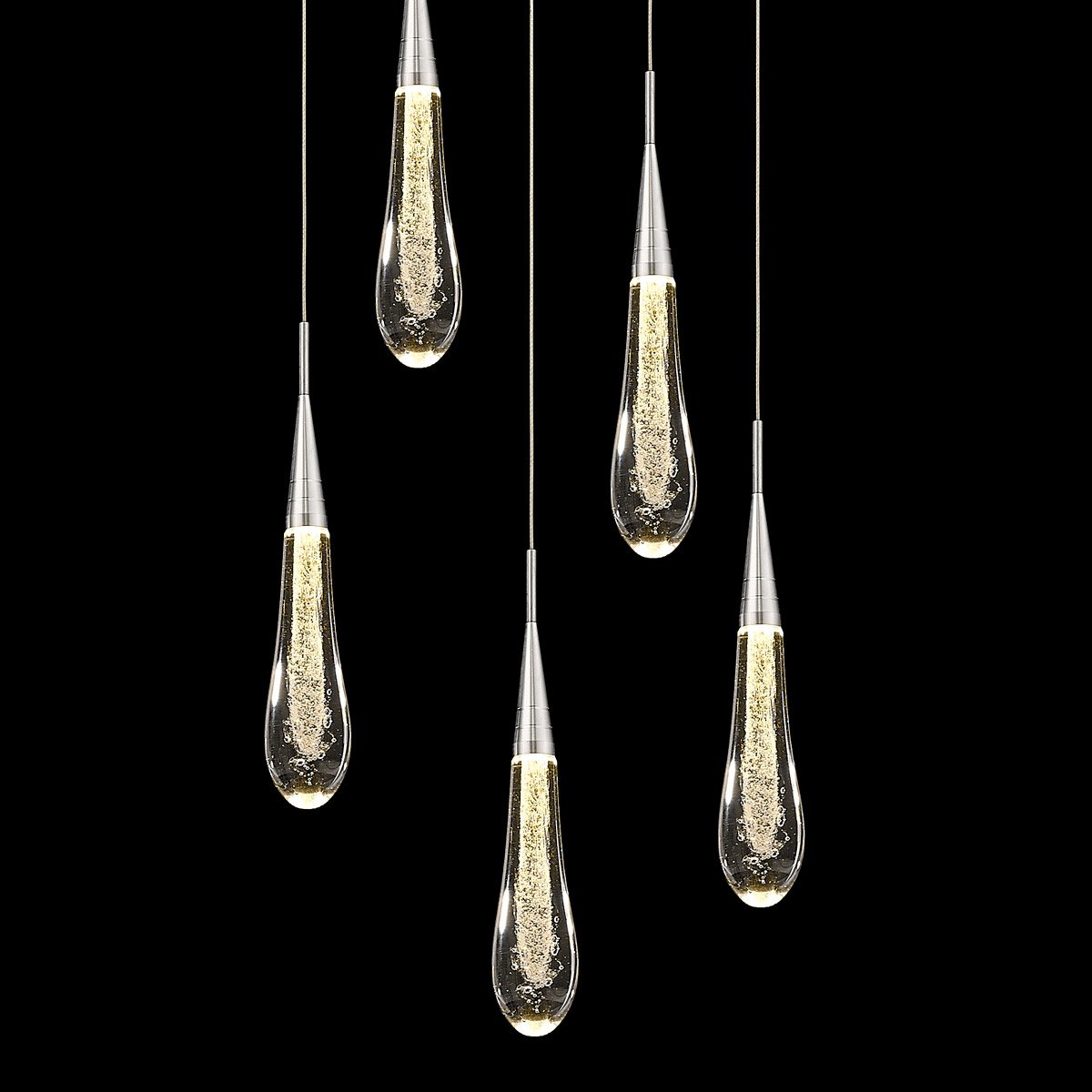 Светильник подвесной 120х22 см серебряный Delight Collection P98036-5 DELIGHT COLLECTION ДИЗАЙНЕРСКИЕ 00-3882311 Прозрачный;серебро  - Вид №2