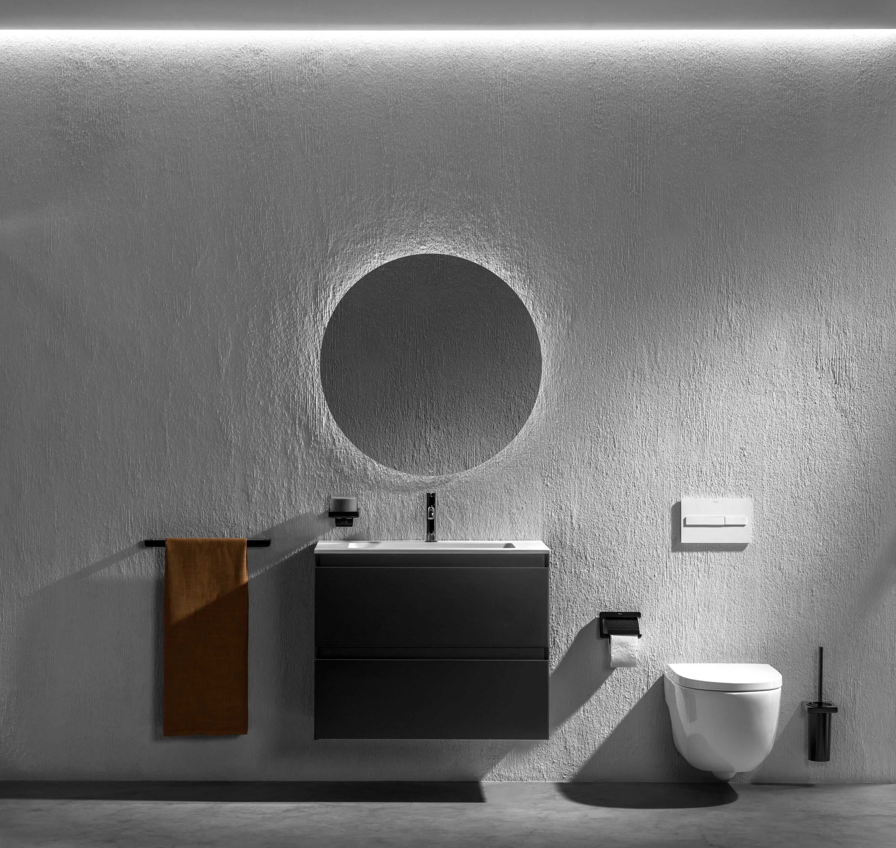 Деревянный шкаф для умывальника с ящиками со встроенной раковиной Roca UNIK 85193 ARCH-00071852 - Вид №4
