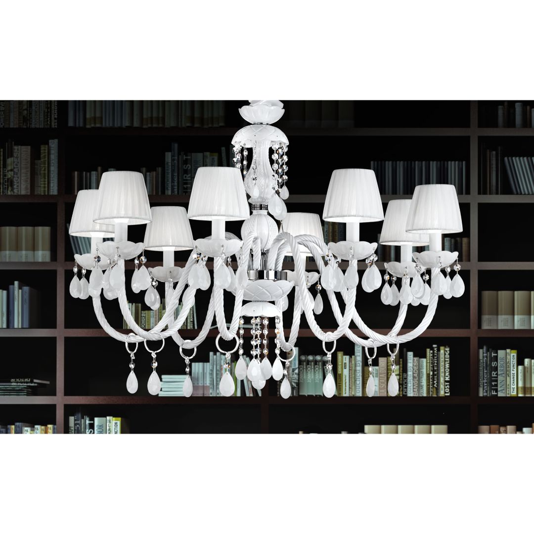 Masiero Milord 8 white люстра подвесная 109021 - Вид №1