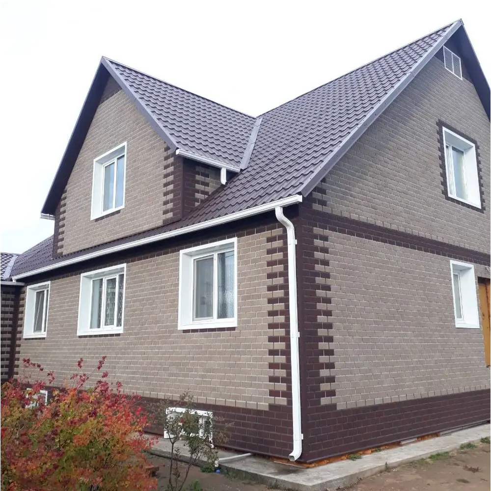 Фасадная плитка ТЕХНОНИКОЛЬ Hauberk «Античный кирпич» для стильного экстерьера 18734723 STLM-0012273 - Вид №8