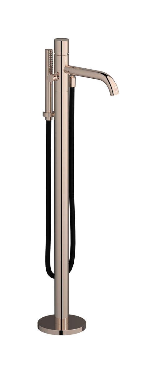 Напольный смесиель для ванны с встроенным душем. WE ARE IB rr399rs Rose Gold Brera