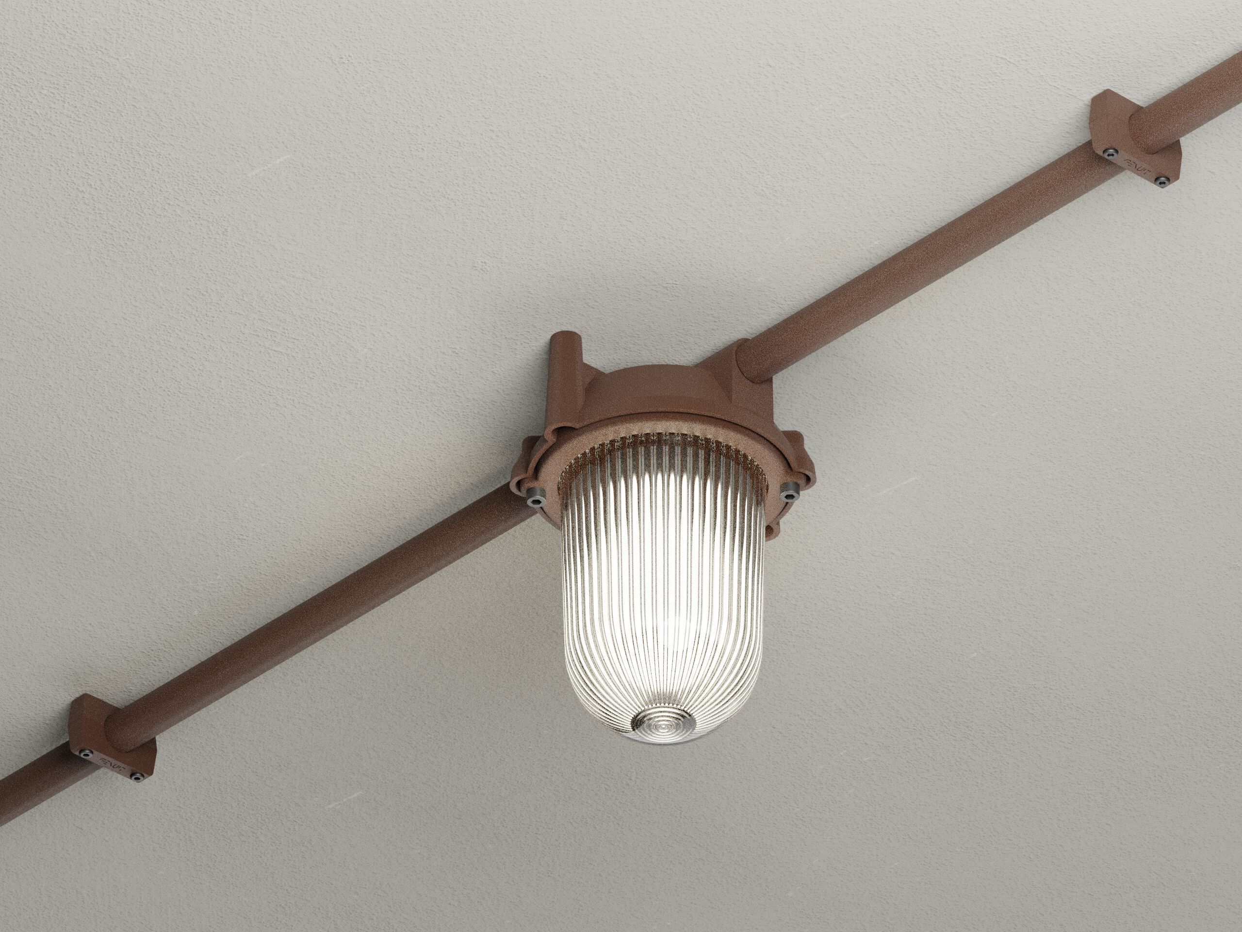 Окрашенный алюминиевый потолочный светильник Genuit Corten ARCH-00065733