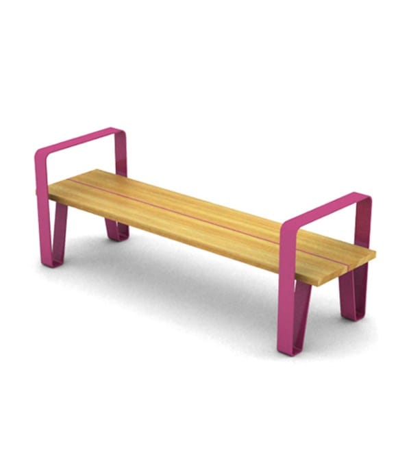 Стальная и деревянная скамья без спинки LAB23 COURT ARCH-00068054 - Вид №19