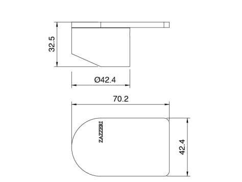 Набор для ванны с 4 отверстиями из нержавеющей стали с ручным душем Zazzeri Q316 ARCH-00055032 - Вид №3